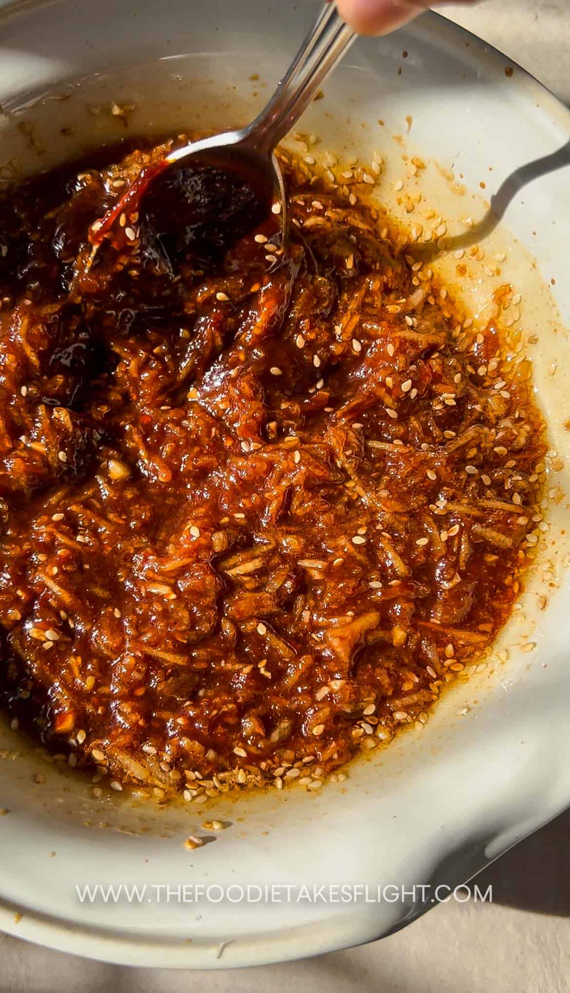 Shredded Tofu Bulgogi Bowl with Spicy-Sweet Gochujang Sauce