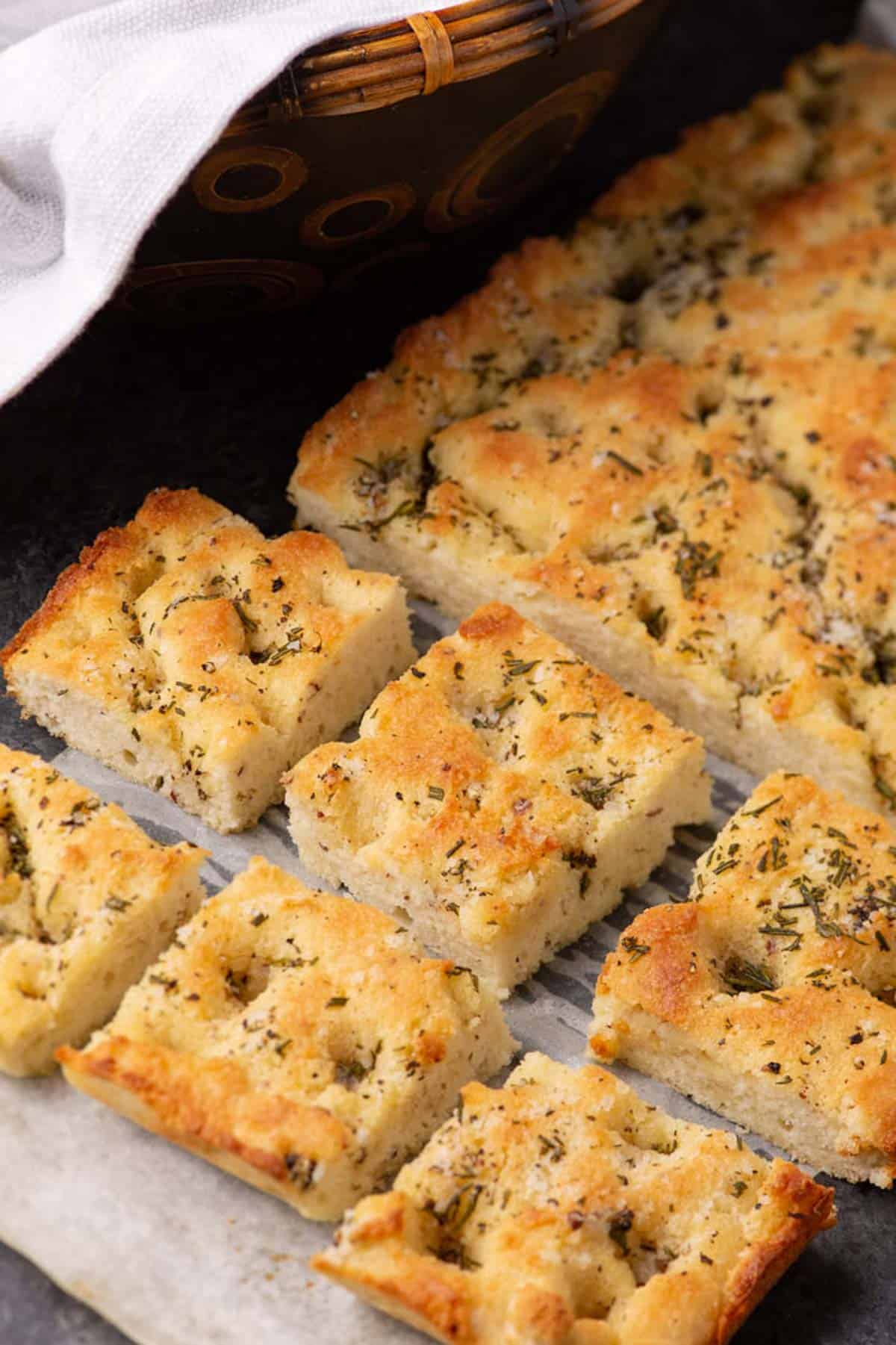 Almond Flour Focaccia with Rosemary and Crisp Olive-Oil Edges