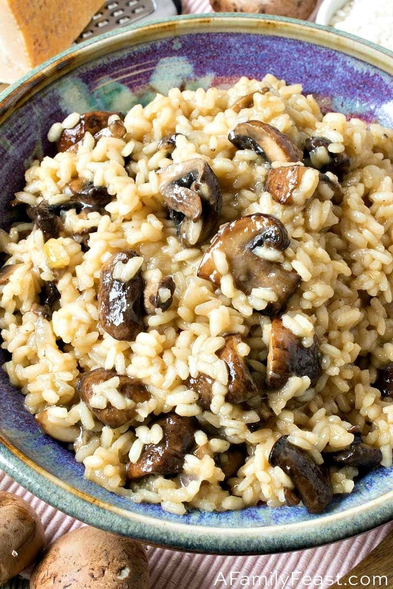Mushroom Risotto with Creamy Arborio Rice and Parmesan
