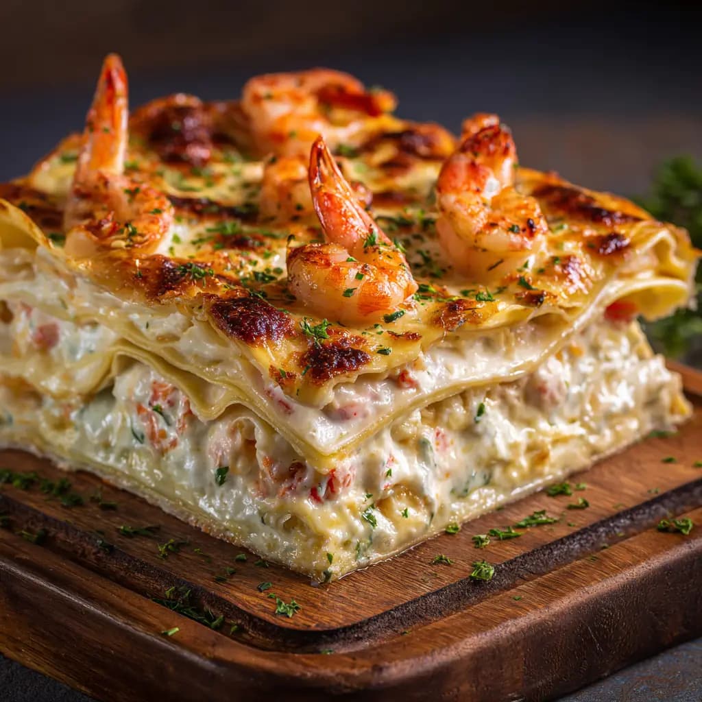 Seafood Lasagna with Shrimp and Crab