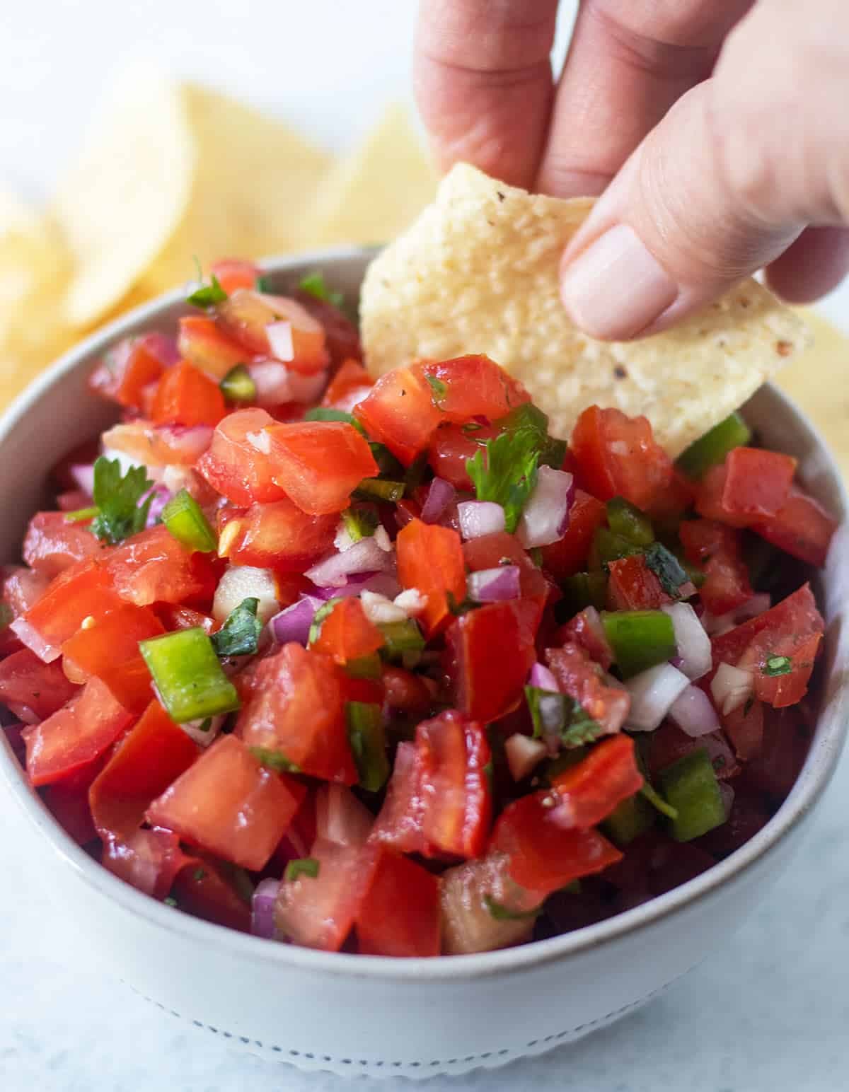 Homemade Pico De Gallo With Fresh Lime and Crisp Vegetables