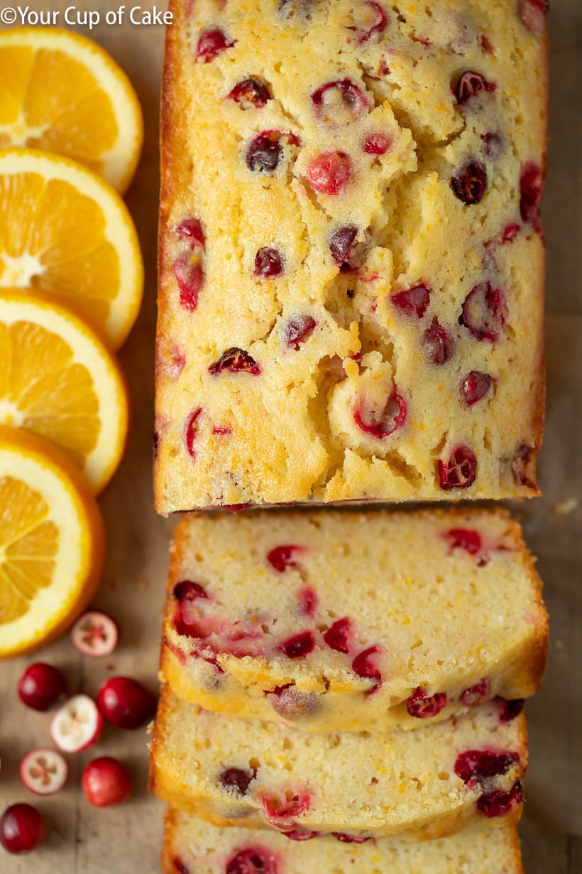 Orange Cranberry Bread with Zesty Orange Peel and Tart Fresh Cranberries