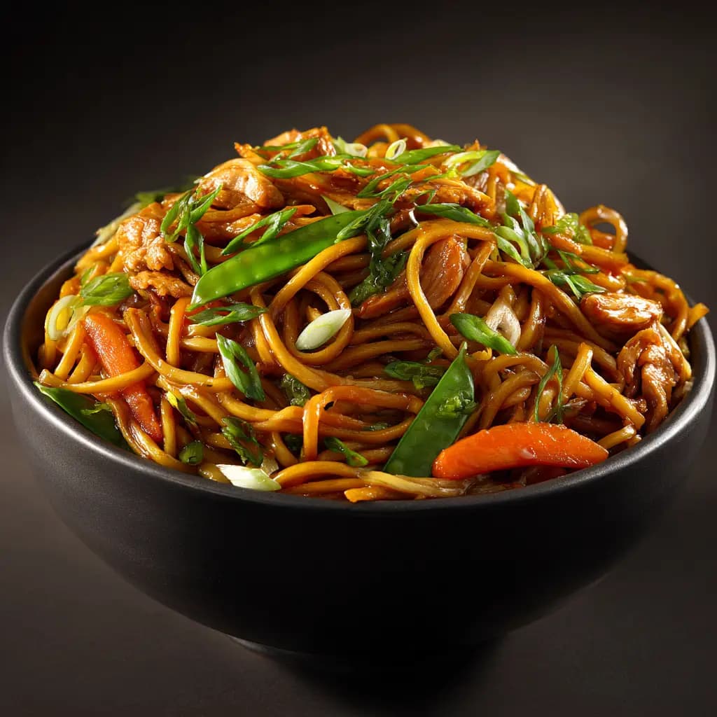 Chicken Chow Mein with Cabbage and Egg Noodles