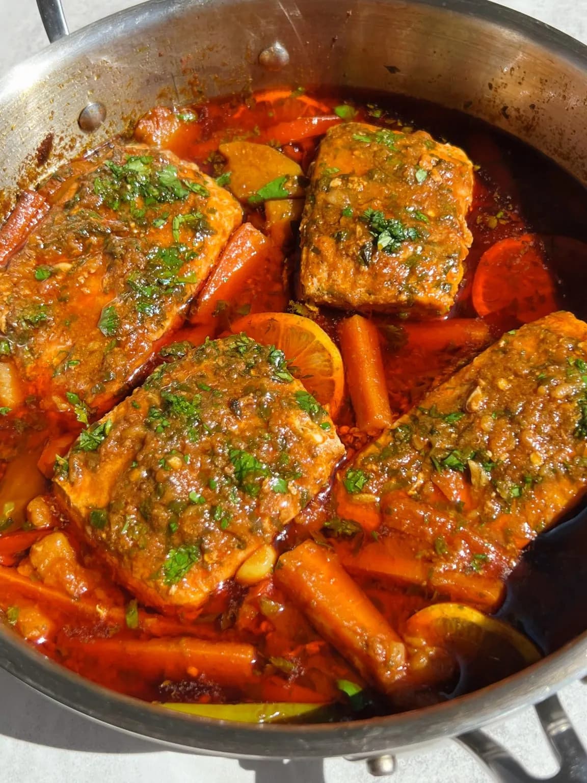 Classic Spicy Moroccan Fish with Rich Paprika Sauce