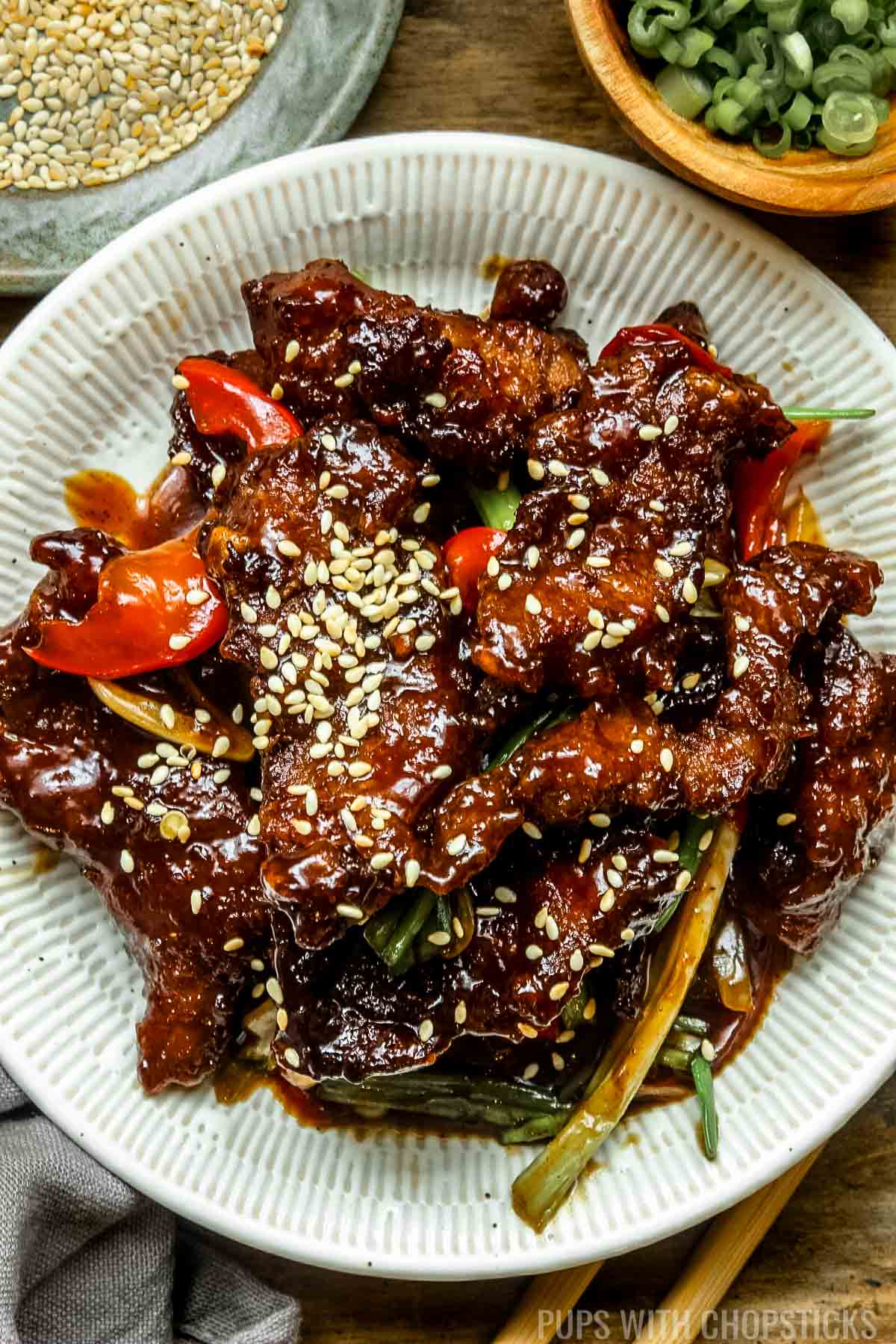 Mongolian Beef with Sweet-Savory Sauce and Five Spice