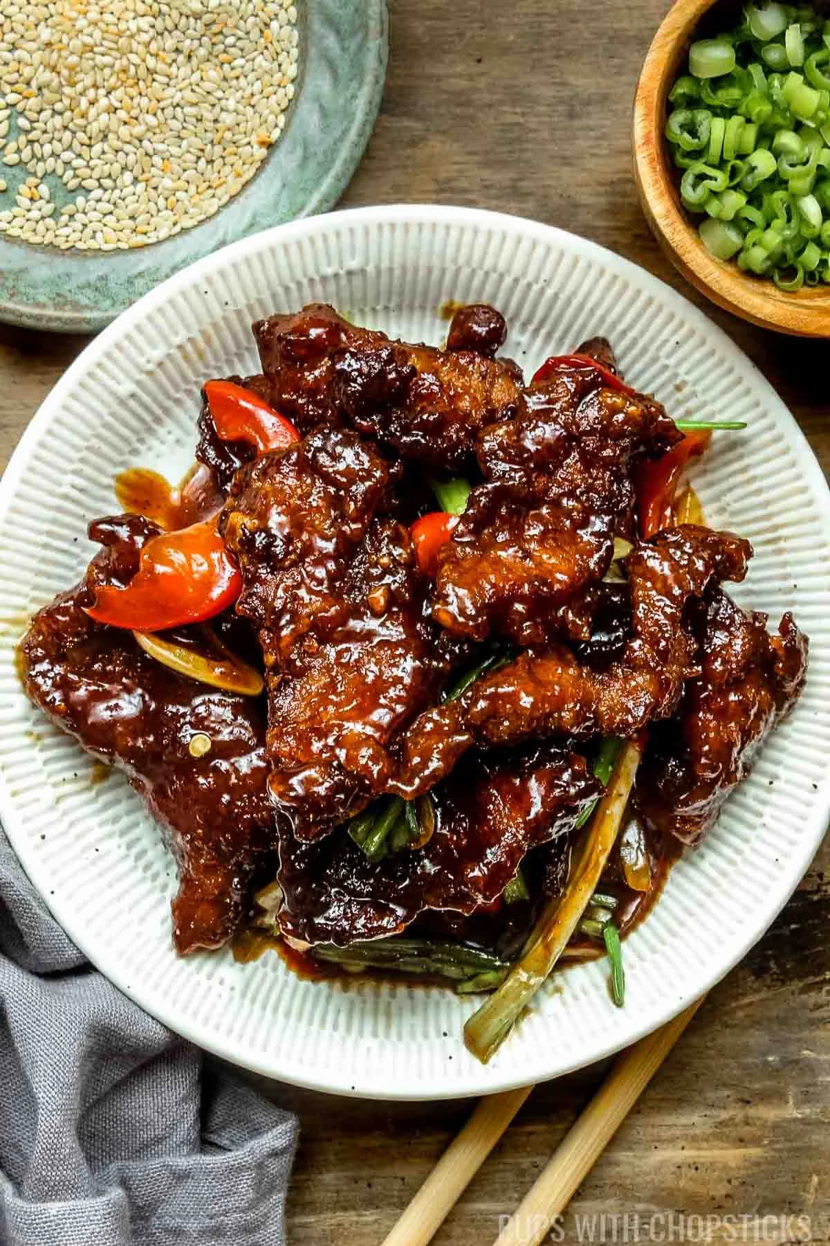 Mongolian Beef with Sweet-Savory Sauce and Five Spice