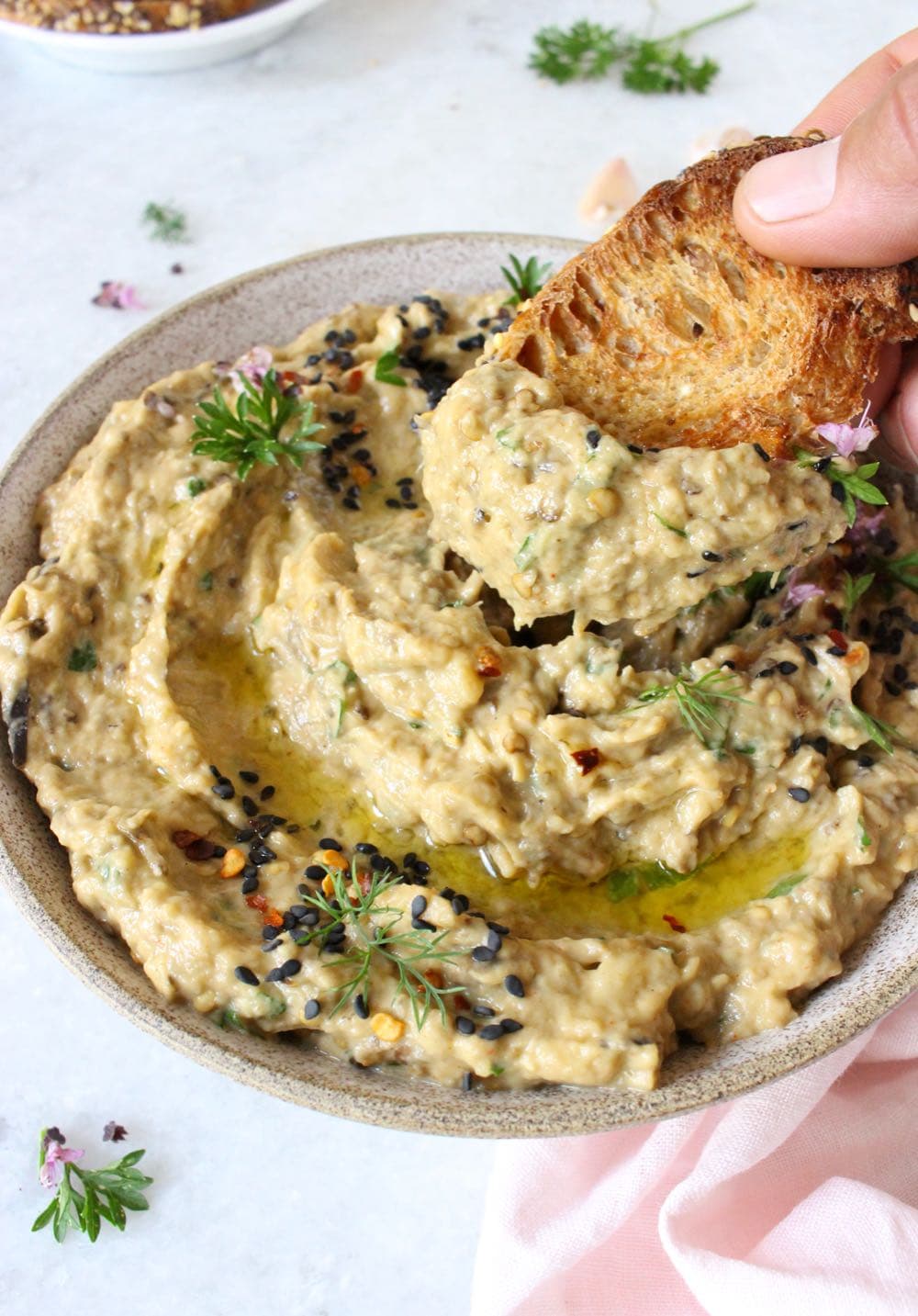 Lebanese Baba Ganoush With Smoky Charred Eggplant and Tahini