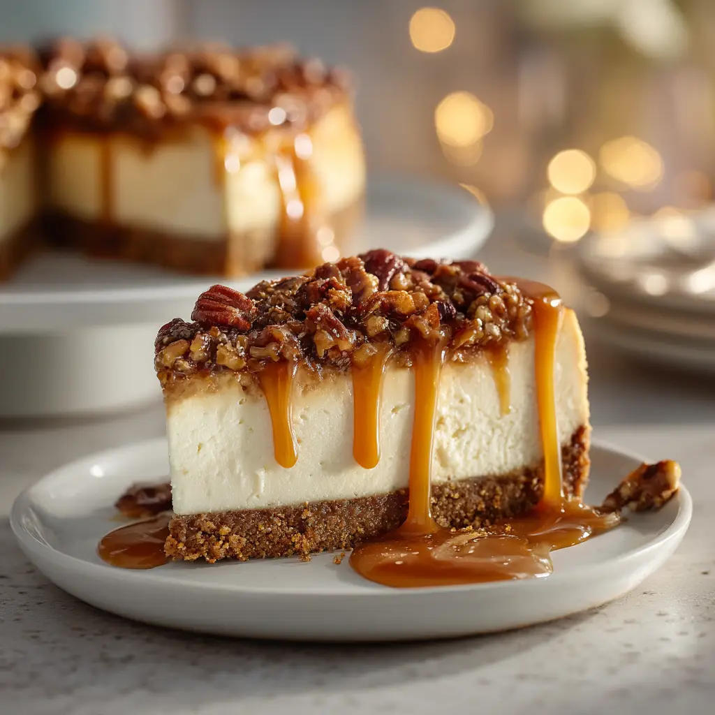 Pecan Pie Cheesecake with Graham Cracker Crust
