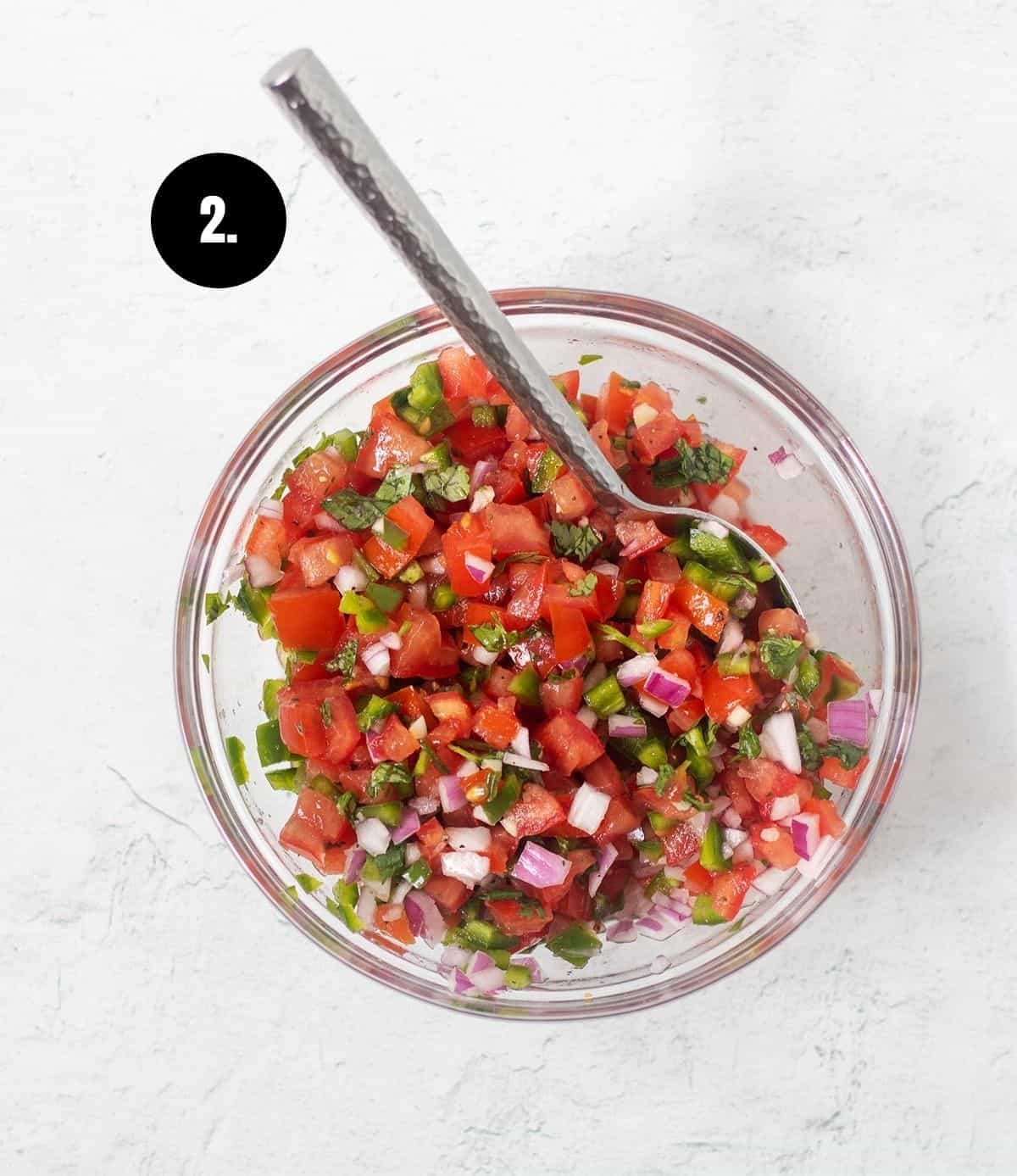 Homemade Pico De Gallo With Fresh Lime and Crisp Vegetables