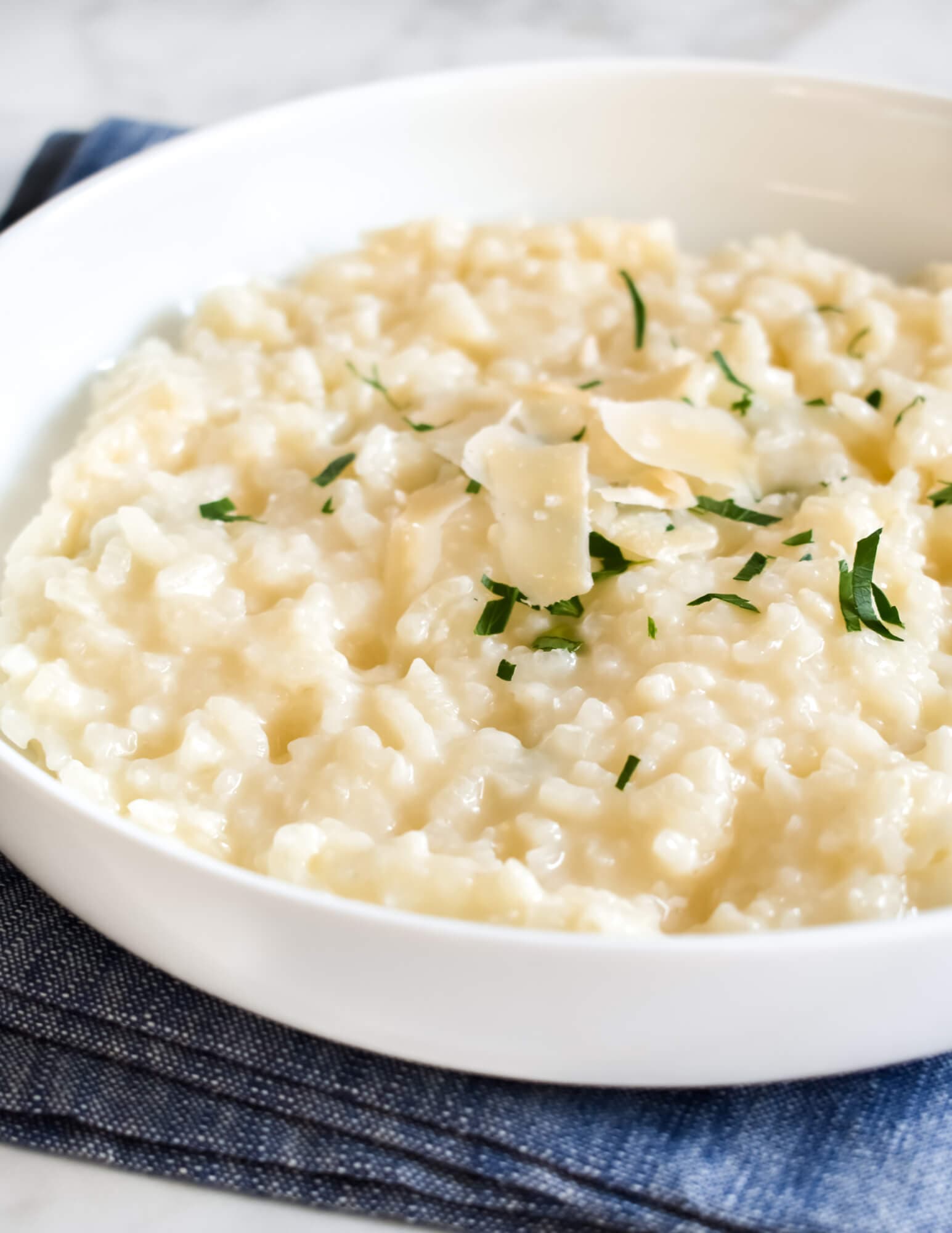 Parmesan Risotto With Creamy Arborio Rice and Grated Parmesan