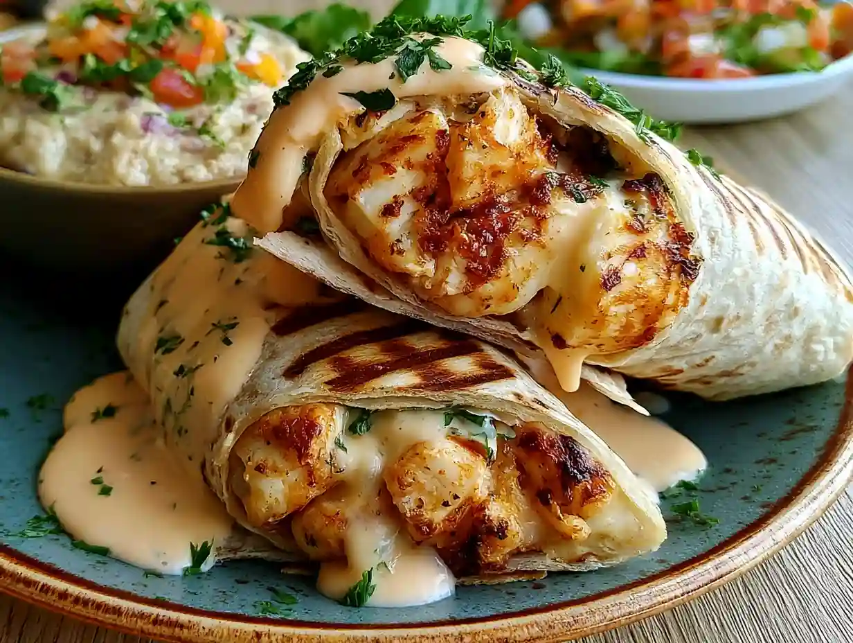 Cheesy Garlic Chicken Wraps: Crispy, Creamy, and Quick to Make