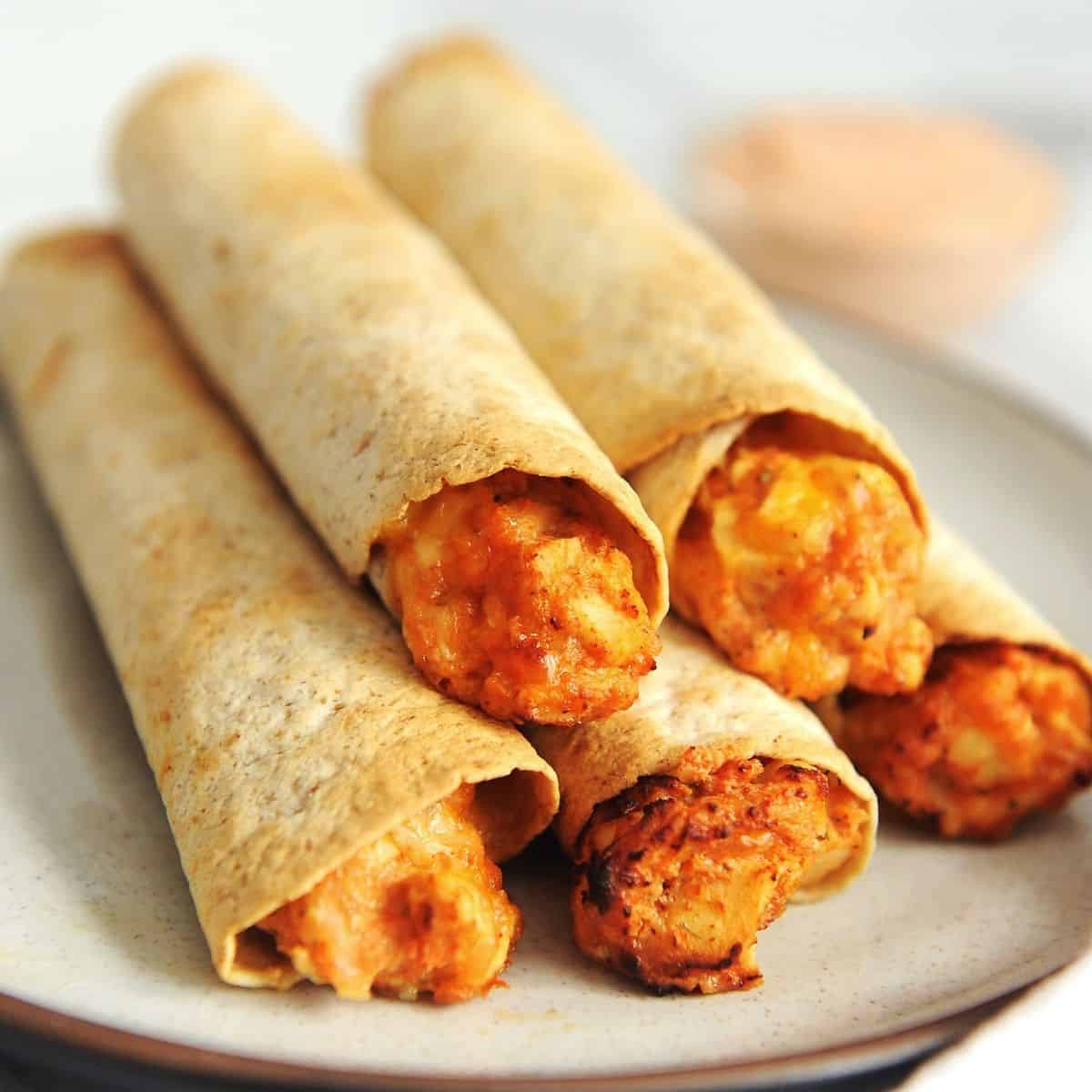 Air Fryer Chicken Taquitos with Crispy Tortillas and Cheesy Ranch Filling