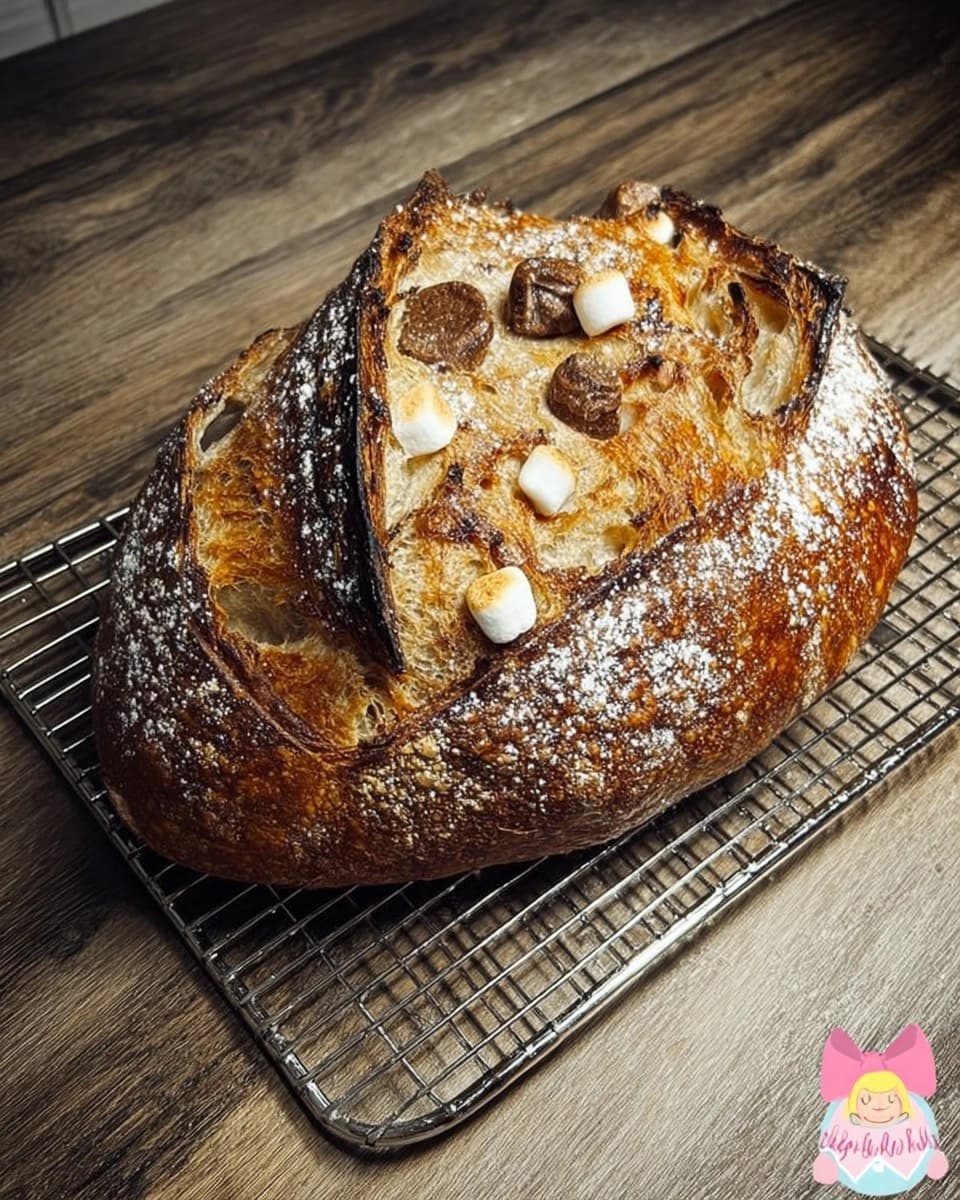 S’mores Sourdough with Melted Chocolate and Graham Cracker Crunch